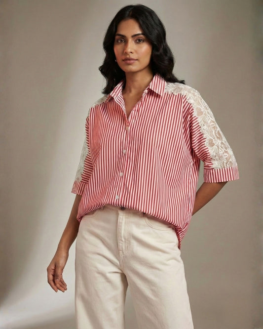 Red n White stripe shirts