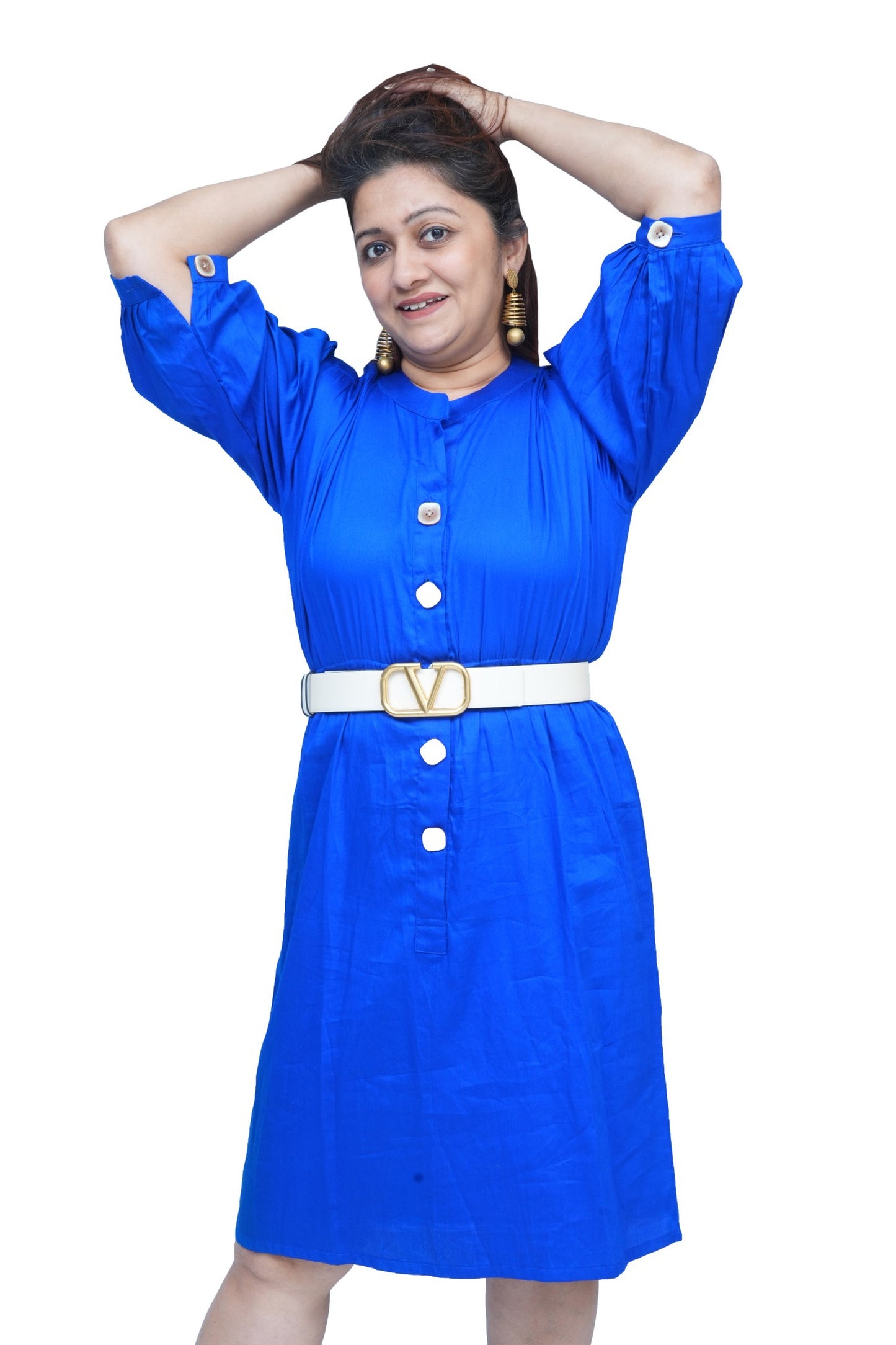 Electric Blue cotton dress