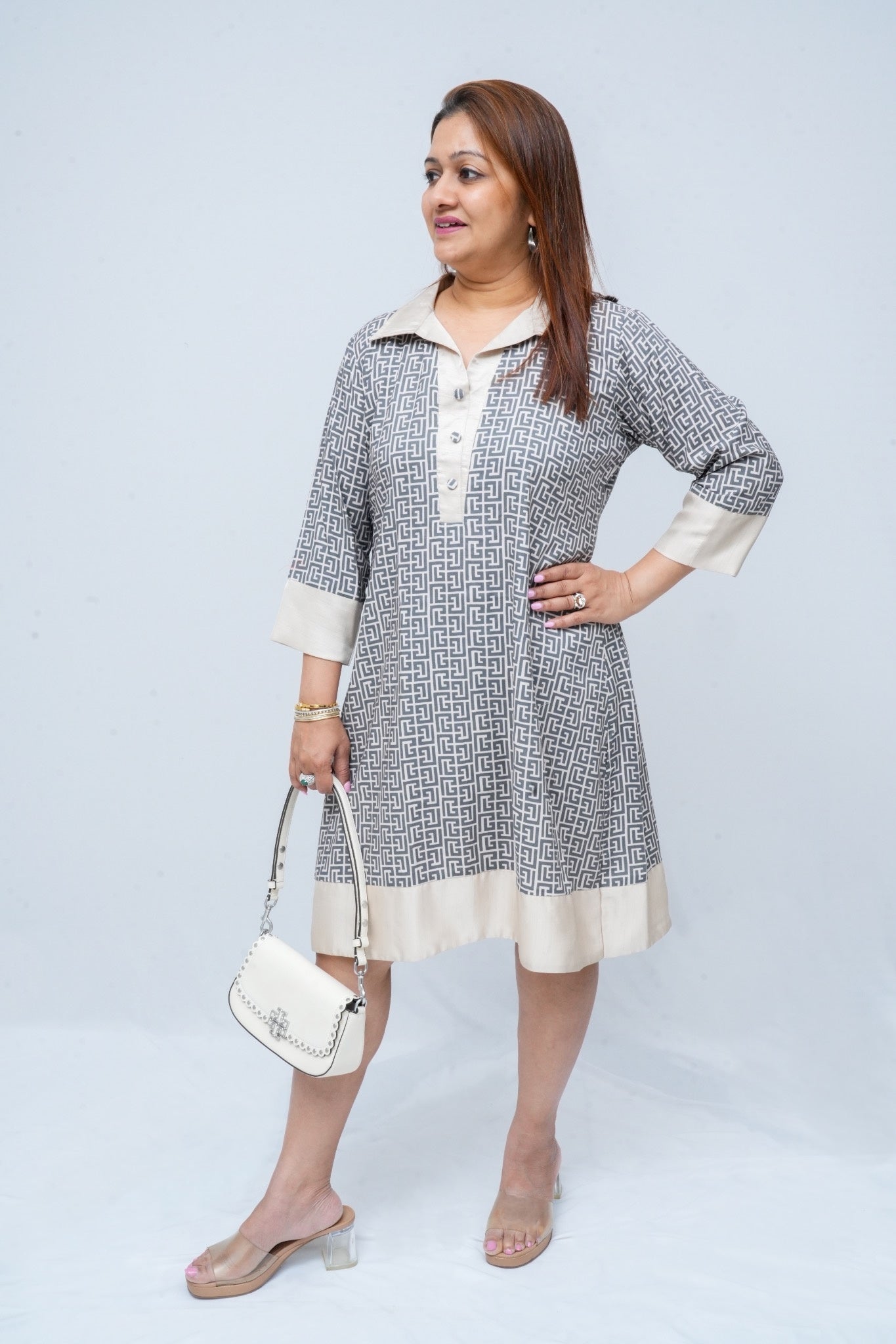 Printed cotton dress